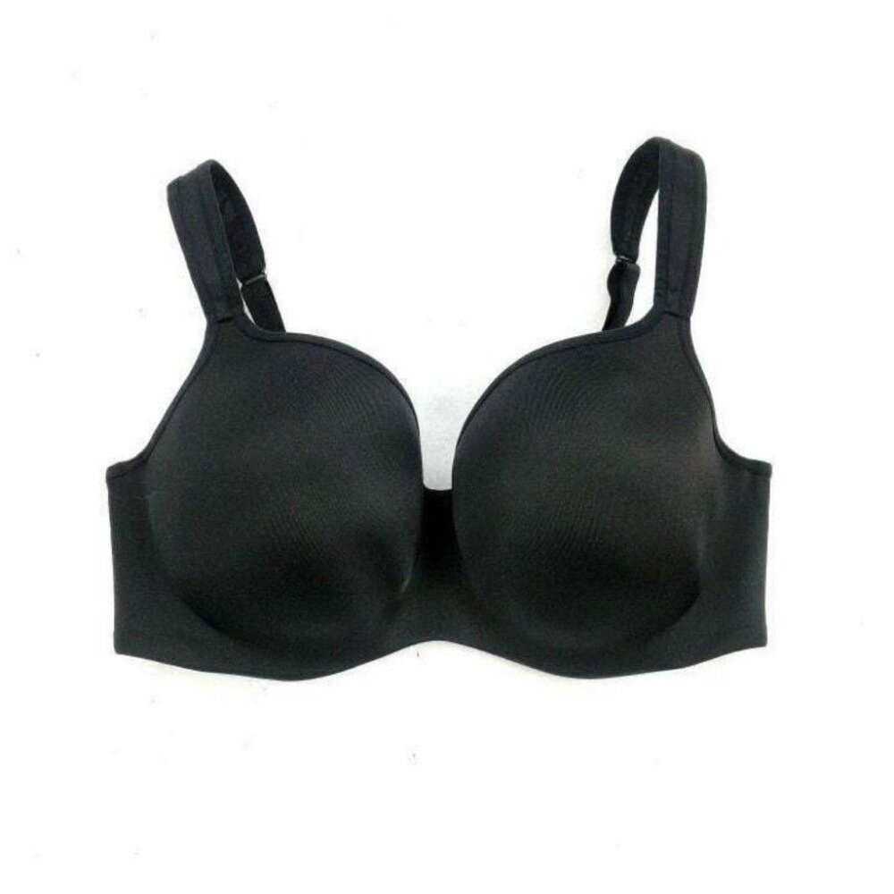 Cacique Lane Bryant Women Bra Smooth Balconette Underwire Plus Size 46F Black - Picture 1 of 9